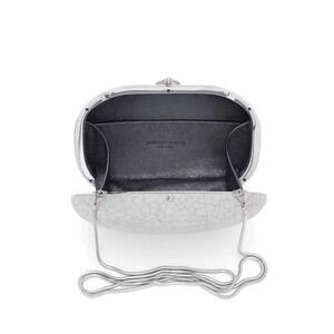 Jeffrey Levinson Elina Cracked Porcelain chrome hardware womens clutch bag purse